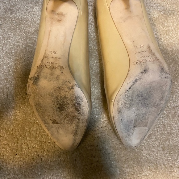 Jimmy Choo Esme 100 Nude Beige Pumps Size 39.5 - Picture 6 of 6